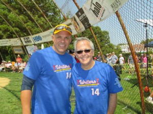 Jim Leyritz, Mike Lupica - Artists vs. Writers Celebrity Softball Game